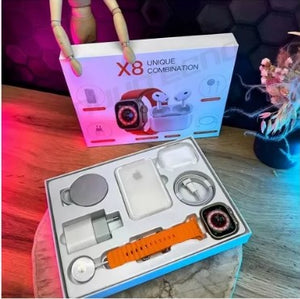 ⌚🎧 Combo Smartwatch X8 Ultra + Audífonos + Power Bank