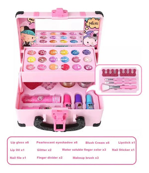 💄👧 Set de Maquillaje Lavable para Niñas – Kit de Belleza