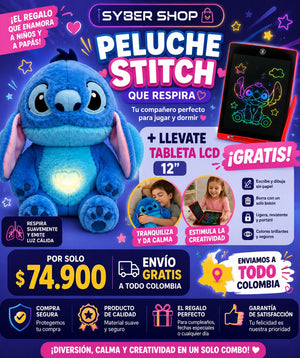 🎁 Combo Infantil Stitch + Tabla LCD 12" 🩵✨
